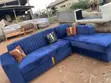 Brand New Blue L-Shape Sofa - 4