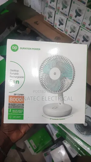 DP Rechargeable Desktop Fan + LED | Long Lasting Power