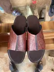 Pam Leather Cover Toe Slippers - Brown - 2