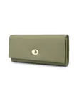 Women's Long Leather Wallet - Sage Green - 4