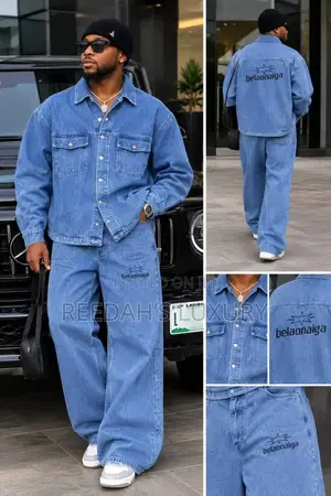 Maza Belaonaiga Star Logo Denim 2-Piece Set
