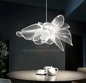 White Italian Designer Living Room Chandelier