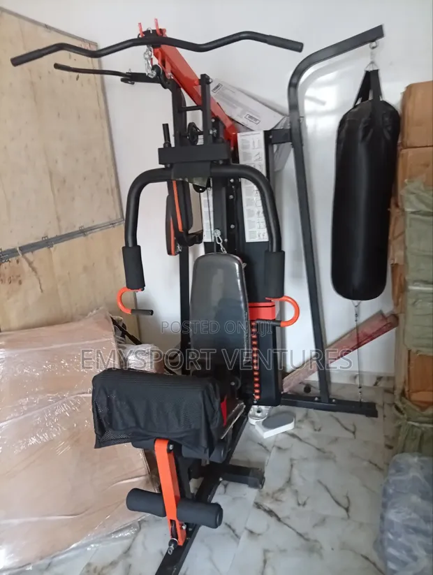 3-Station Multi-Functional Gym Machine with Punching Bag - 1