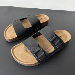 Dual-Strap Suede Buckle & Utility Slide Sandals