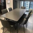 All-Black 6-Seater Modern Dining Table Set - 1