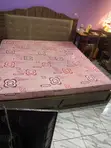 6x6 Bed Frame with 2 Drawers & Mouka Foam Mattress (Used) - 1
