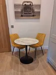 Modern Mini Marble Top Dining Table Set (2-Seater) - 1