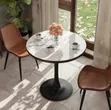 Modern Mini Marble Top Dining Table Set (2-Seater) - 2