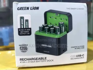 Green Lion Rechargeable Battreri Na AAA (USB-C, Baki)