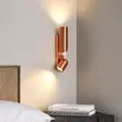 Modern Double-Light Wall Sconce - Copper & Black - 1
