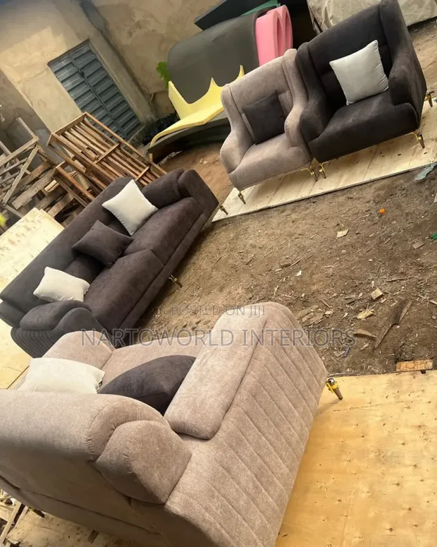 Luxury 7-Seater Sofa with Matching Chair - 1