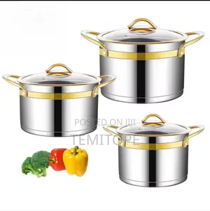 High Quality Stainless Steel 3-Piece Pot Set