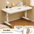 Lift Top Computer Table - White 120x60cm - 1