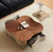 Home Interiors Center Table na Kayi tare da Side Stool - 1