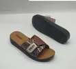 Polex Ladies Slide - Brown Leopard Print - 2