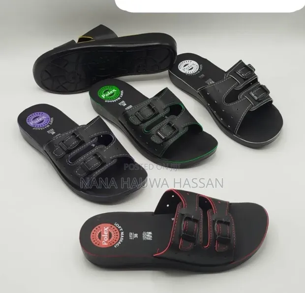 Polex Ladies Soft Massage Slide Slippers - 1