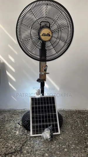 18" Rechargeable Solar Fan - Ultra, 8-Hour Battery