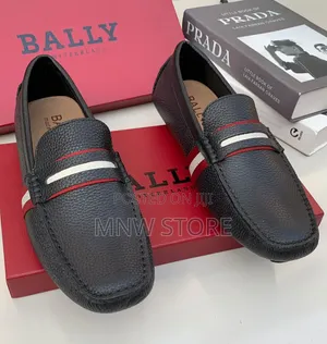 Bally Loafers Shoes - Black Leather - Men's Size 40-46