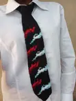 Handmade Crochet Necktie - Biblical Event Design - 1