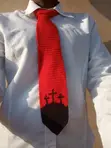 Handmade Crochet Necktie - Biblical Event Design - 2