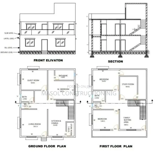 Building Elevation and Floor Plan Services - 1