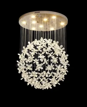 Crystal Flower Chandelier - 600mm, 3-in-1 Launi