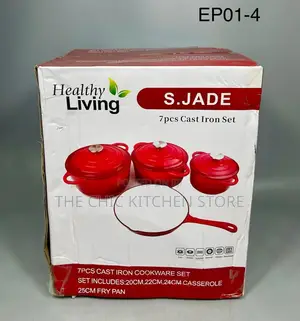 9pcs Enamel Cast Iron Cookware Set with Spoons