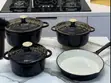 9pcs Enamel Cast Iron Cookware Set tare da Spoons - 3