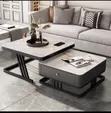 Authentic Center Table - Glossy Multicolored Marble/Stone Top - 2