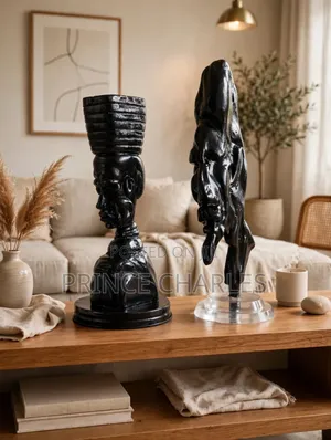 Handmade African Wooden Sculptures (Set of 2)