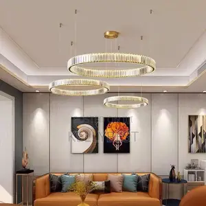 Luxury Crystal LED Ring Chandelier