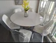 Home Interiors Combo: 5x7 Rug, 6-Seater Dining Set, Flower - 1