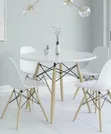 4-Gurbin Zama Sabon Dining Set Mai Zagaye - 2