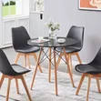 4-Gurbin Zama Sabon Dining Set Mai Zagaye - 3