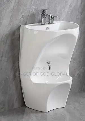 Farin Kwandon Wanke Hannu da Urinal A Ciki