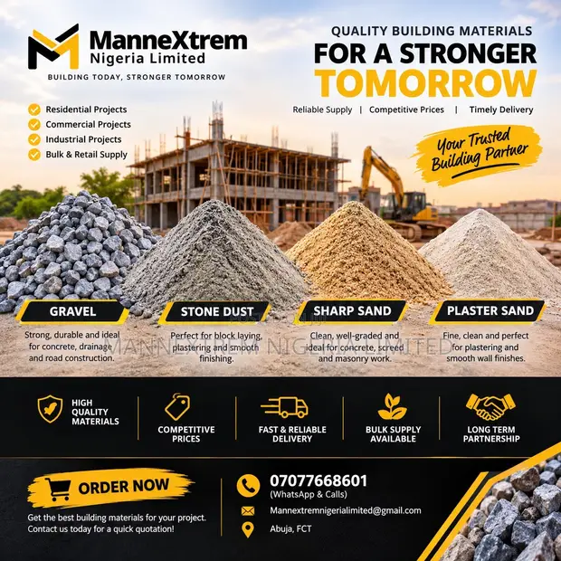 Gravel, Sharp Sand, Plaster Sand & Stone Dust - 1