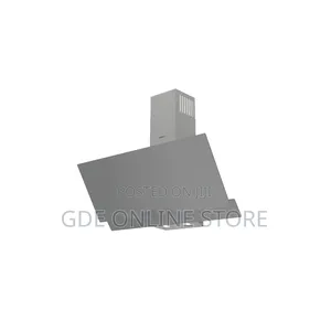 Maxi 90cm Angled Curved Range Hood (0029GR) - Grey Glass