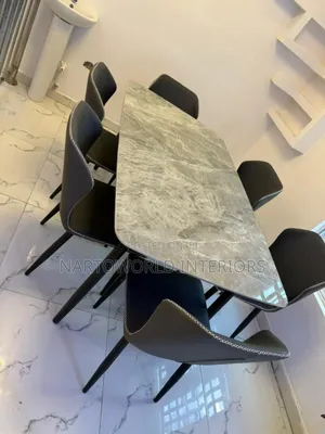 High Quality Marble Dining Table with 6 Chairs