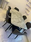 High Quality Marble Dining Table with 6 Chairs - 1