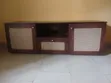Wooden TV Console with Cane - 1.5m Brown - 3