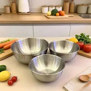 Stainless Steel Salad Bowl Set (3pcs)