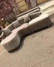 Sofa Mai Girma Beige Mai Siffar Karkace (Modular Serpentine) - 2