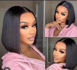 Bone Straight Human Hair Wig - 24 Inch Bob