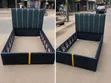 Grey 4.5x6 Bed Frame with Gold Accents - 2