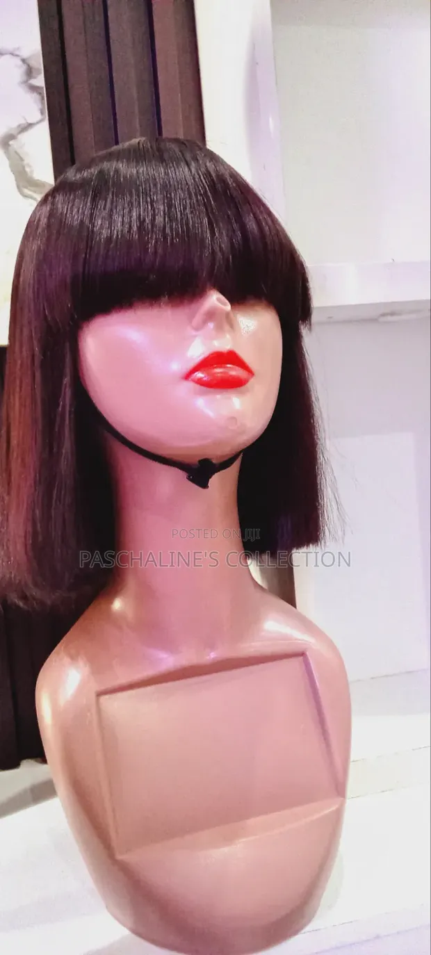 Lush Human Hair Wig - Dark Brown Straight - 1