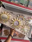 Flowery Wall Clock with Mirror Frame - 2
