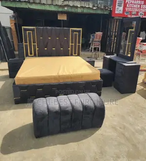 Brand New 6x6 Padded Bedframe Set - First Class Quality