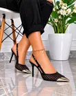 Women's Cover Heels - Silver, Gold, Black - 2