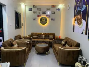 Premium Chocolate Brown Velvet Living Room Furniture Set