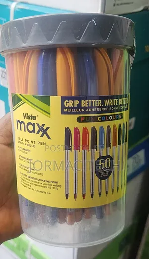 Bic Vista Max Ball Point Pens - Blue, 50 Guda